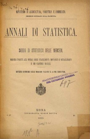 Annali di statistica : Ministero di Agricoltura, Industria e Commercio. Direzione generale della Statistica, 26