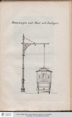Abbildung: Motorwagen und Mast mit Ausleger