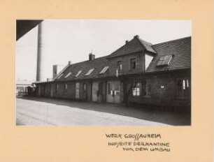BBC (Brown, Boveri & Cie), WGA, Hanau-Großauheim Umbau Kantine: Hofseite vor dem Umbau