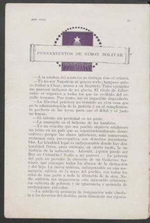 Pensamientos de Simón Bolívar