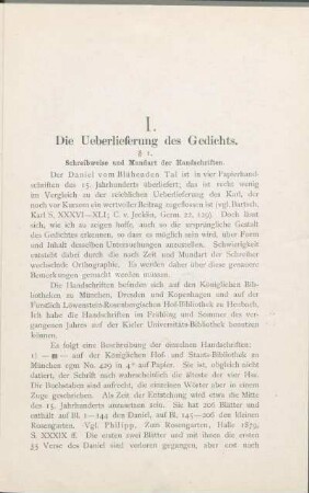 § 1. Schreibweise und Mundart der Handschriften.