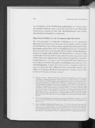 Open-Access-Publizieren als Lösungsstrategie für Archive