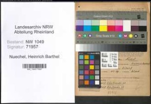 Entnazifizierung Heinrich Barthel Nuechel , geb. 02.03.1902 (Lagerverwalter)