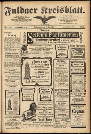 Zweite Ausgabe vom Samstag, den 08. November 1902.