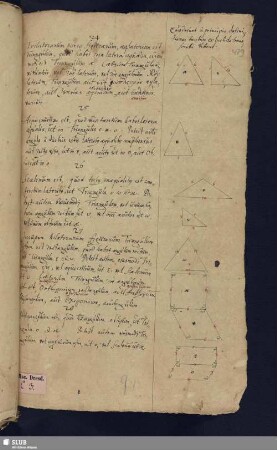 Bl. 479-539: 9)Definitiones et propositiones geometricae. [17. Jahrh. Unvollständig.]