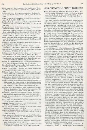 874-876 [Rezension] Slageren, Jaap van, Les origines de l'Église Evangélique du Cameroun