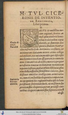 Marci Tullii Ciceronis De Inventione Rhetorica