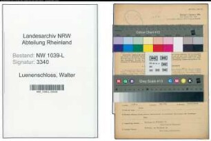 Entnazifizierung Walter Luenenschloss , geb. 09.03.1901 (Angestellter)