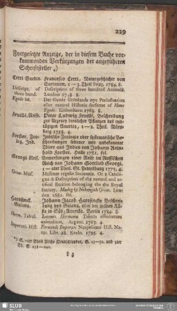 Foetgesetzte Anzeige, der in diesem Buche vorkommenden Verkürzungen der angeführten Schriftsteller