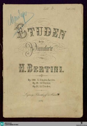 Etuden für das Pianoforte : Op. 100, 25 Etudes faciles. Op. 29, 24 Etudes. Op. 32, 24 Etudes