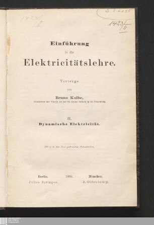 2: Dynamische Elektricität