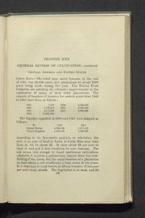 Chapter XXX General review of cultivation-continued Central America an United States