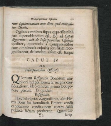 Caput IV. De Inscriptionibus Officiosis