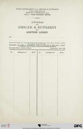 Aufträge für Amsler & Ruthardt