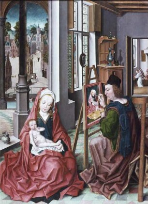 Der heilige Lukas malt die Madonna