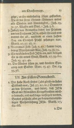 VII. Am stillen Sonnabend