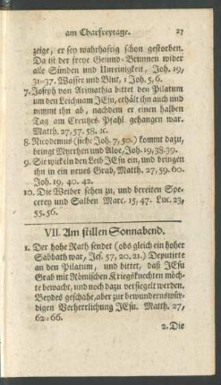 VII. Am stillen Sonnabend