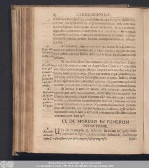 III. De Moribus In Funerum Deductione.