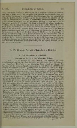 D. Die Geschichte der letzten Jahrzehnte in Umrissen