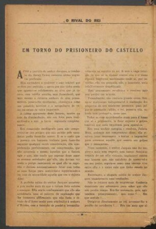 Em torno do prisioneiro do Castello