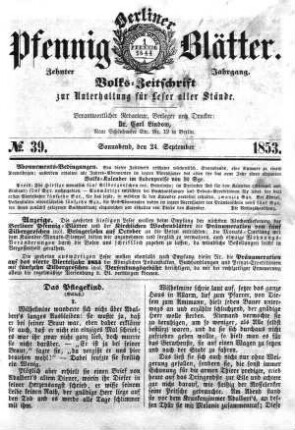 Nr. 39, Sonnabend, den 24. September
