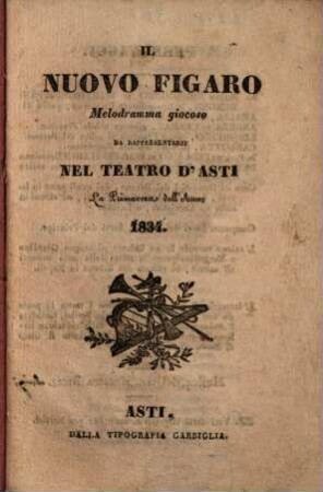 Il nuovo figaro : Melodramma giocoso