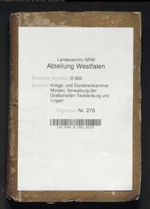 Revision des Lingenschen Domänenanschlages