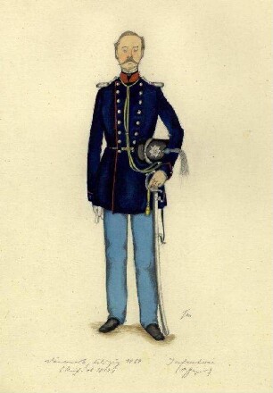 Uniformbild, Infanterieoffizier der dänischen Armee (1864)