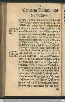 Von dem Abendmahl deß Herrn