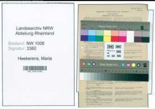 Entnazifizierung Maria Heekerens , geb. 14.11.1906 ()