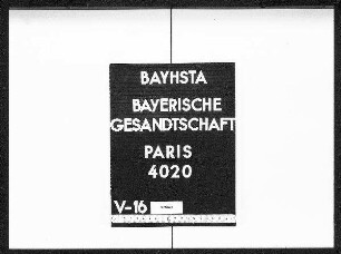 Moy, Chevalier de, aus Brière in der Champagne, Emigrant, in München (früher Nachlaß Bray)