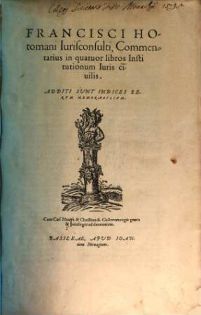 Commentarius in quatuor libros Institutionum Iuris Civilis