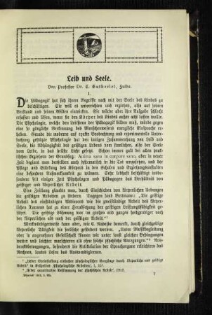 Leib und Seele