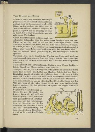 Vom Pflegen des Bieres
