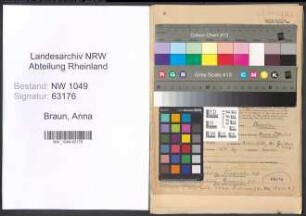 Entnazifizierung Anna Braun , geb. 23.04.1900 ()