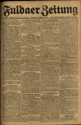 Ausgabe vom Freitag, den 10. Oktober 1919.