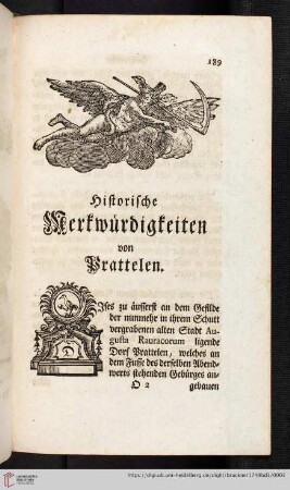 Historische Merkwürdigkeiten von Prattelen.
