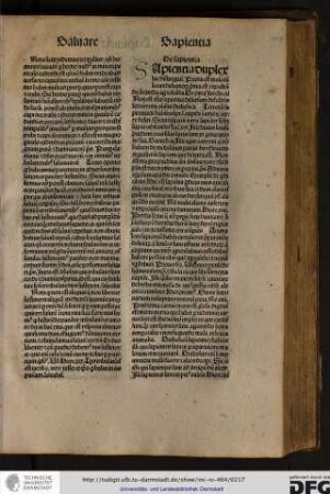 Sapientia duplex hic distinguitur, prima est malorum, secunda bonorum...