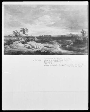 Campagna-Landschaft mit den Ruinen römischer Aquaeducte