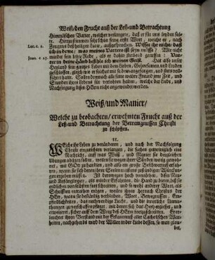 Weiß/ und Manier/ Welche zu beobachten/ erwehnten Frucht auß der Leß- und Betrachtung der Betrangnussen Christi zu schöpffen