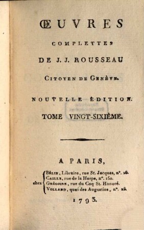 Mémoires. 4, Les Confessions De De [!] J. J. Rousseau ; T. 4