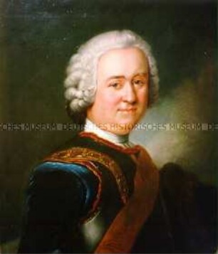 Generalfeldmarschal James Francis Edward Graf Keith (1696-1758) mit dem Band des Schwarzen Adlerordens
