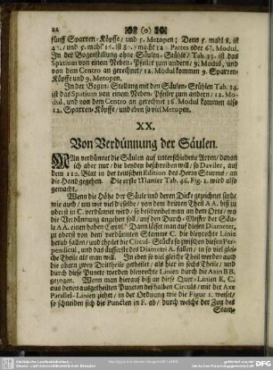 XX. Von der Verdünnung der Säulen