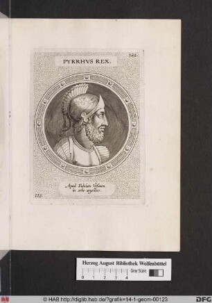 Porträt des König Epirus Pyrrhus.