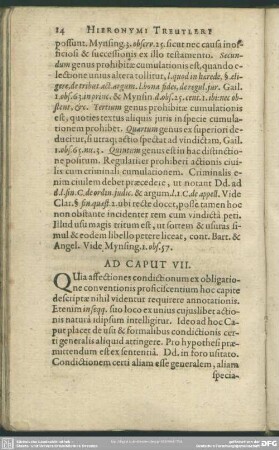 Ad Caput VII