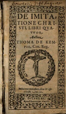 De Imitatione Christi : Libri Quatuor