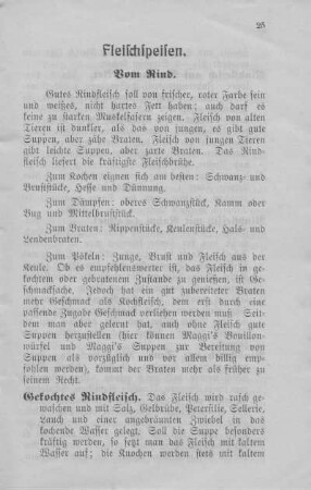 Fleischspeisen.
