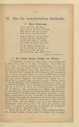 III. Aus der vaterländischen Geschichte