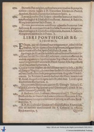 Libri Pontificiae Religionis.
