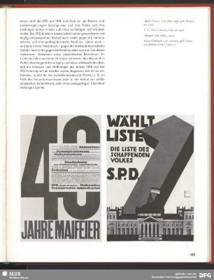 Wählt Liste 1. Die Liste des schaffenden Volkes. S.P.D.